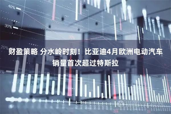 财盈策略 分水岭时刻！比亚迪4月欧洲电动汽车销量首次超过特斯拉