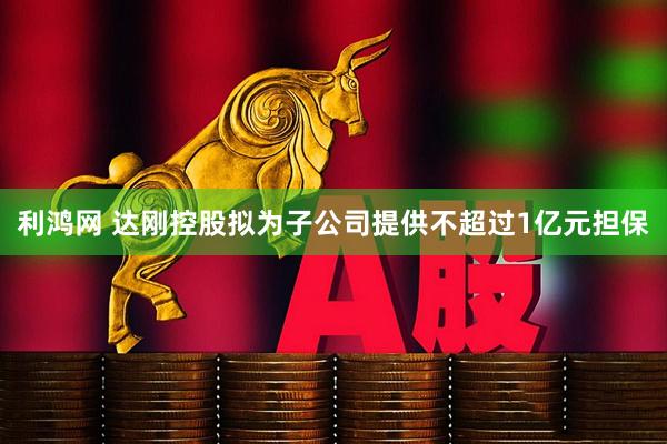 利鸿网 达刚控股拟为子公司提供不超过1亿元担保